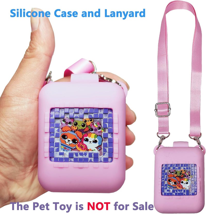 JCHPINE Silicone Cover Case for Bitzee Interactive Digital Pet and Case, Protective Skin Sleeve for Bitzee Virtual Electronic Pets Accessories (for Original 15 Animals) (Pink) - Image 2